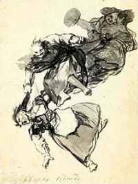 Francisco de Goya - Bajar Rinendo (Down They Come) ca 1812 to 1829