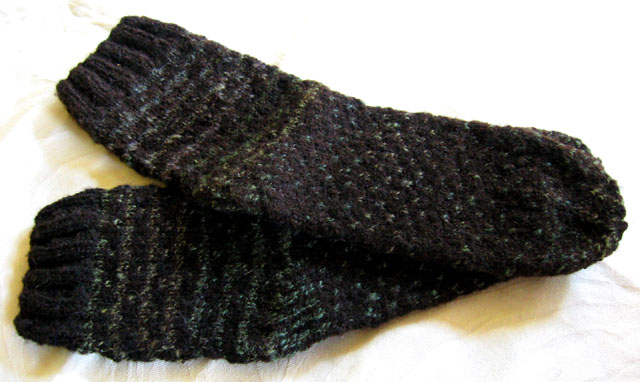 Handdyed, handspun wool socks