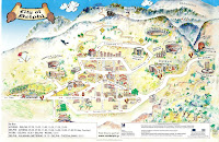 Delphi Tourist Map showing wear to pick up E4 trail.