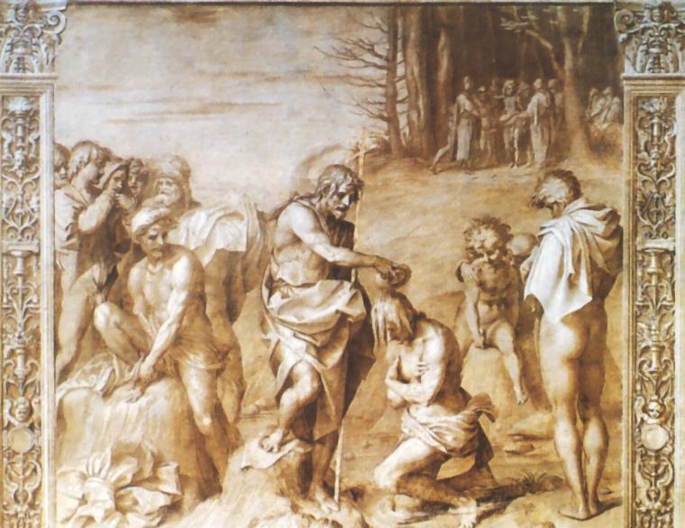 Andrea del Sarto - Baptism of the People c. 1517