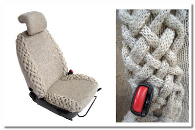 knitted car seat cover by gabriella Matheny