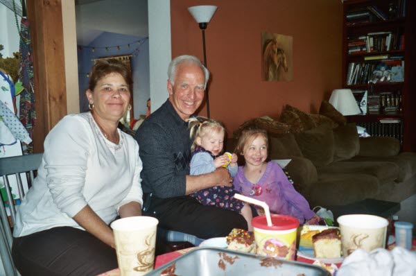 Grandma and Pepe Gaboury with the girls