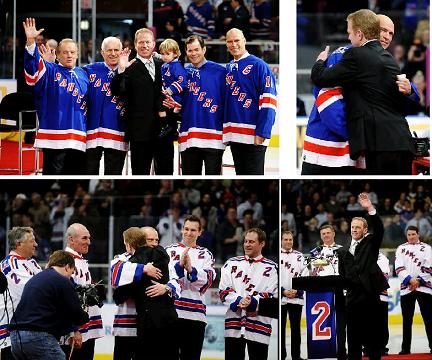 Brian Leetch Jersey #2 retirement ceremony - NY Rangers