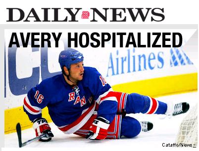 Sean Avery Rushed to Hospital with a with a lacerated spleen