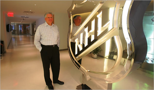 Frederic M. Strauss of TPG Architecture of New York, helped design the new NHL offices in Manhattan