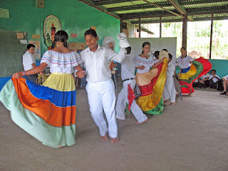 Erica Ridley in Costa Rica: native children performing typical dances