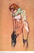 Donna che si infila una calza. Toulusse-Lautrec