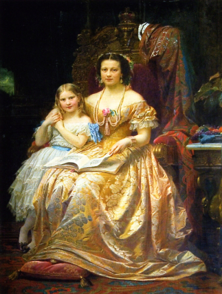 [Qeen_Marie_of_Hanover_and_her_daughter_Mary_by_Wilhelm_von_Kaulbach.jpg]