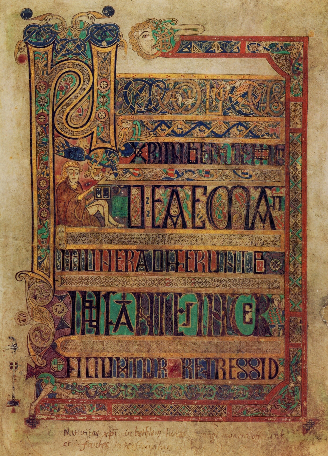page from the book of Kells