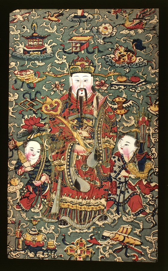 chinese folk god and attendants