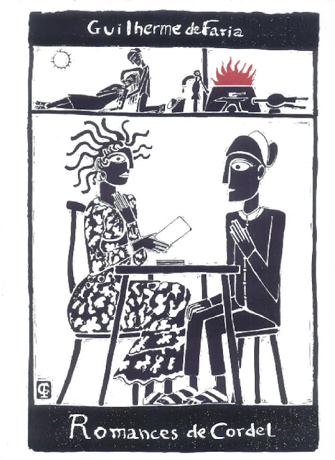 Capa do folheto  Romance da Vidência   Xilo e poema de Guilherme de Faria