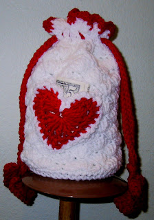 February Hearts Bag - Crochet Hearts+bag