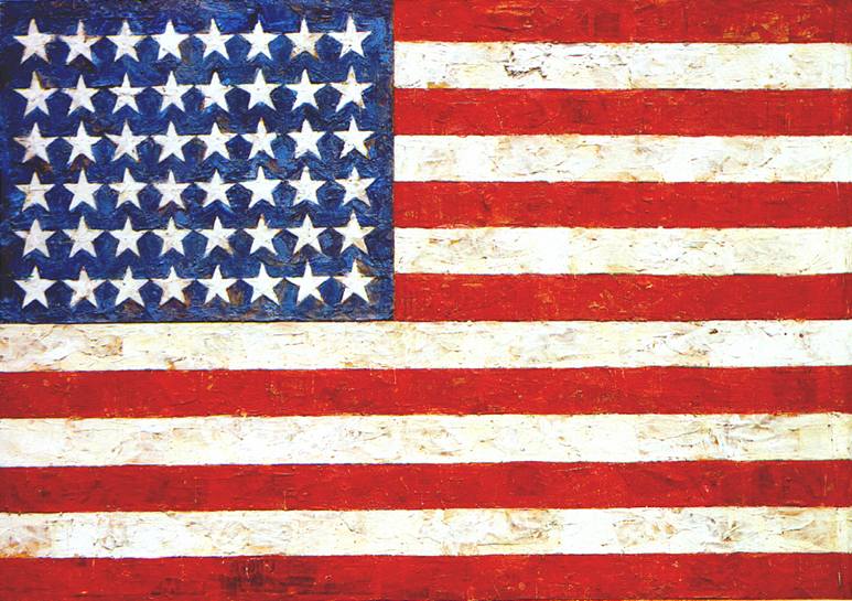 [Jasper_Johns%27s_%27Flag%27%2C_Encaustic%2C_oil_and_collage_on_fabric_mounted_on_plywood%2C1954-55.jpg]