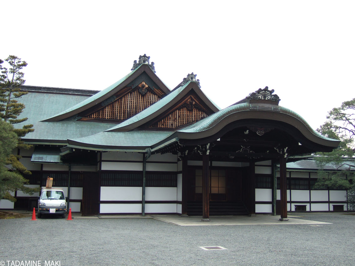 A series of roofs, at Sento Gosho, in Kyoto