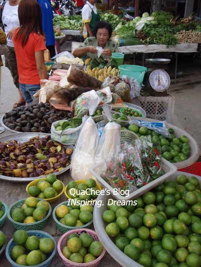 thai night market, phuket, thailand - fruits