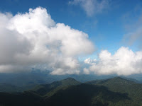 Skyscape and mountainscape in the late afternoon at Genting