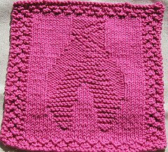 Knit Dishcloth Washcloth Doily unique round Rose by LoveNYarn