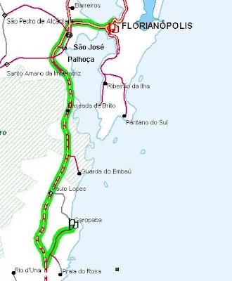 mapa florianopolis garopaba
