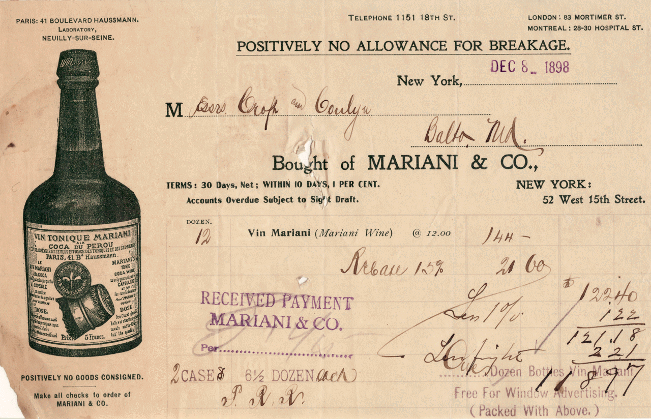 [Vin+Mariani+Invoice+Baltimore+MD+Dec+8+1898+1280.GIF]