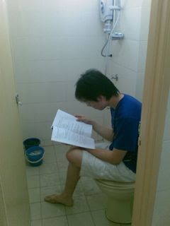 study in toilet