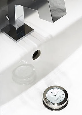 Murano Watch Waste - Luxury Sink Drain Plug Clock