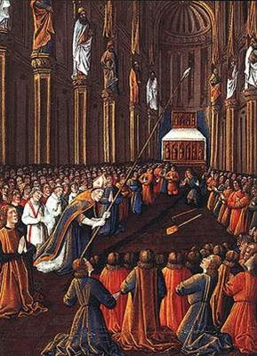 Ademar de Monteuil descobre a Sagrada Lança durante a Primeira Cruzada