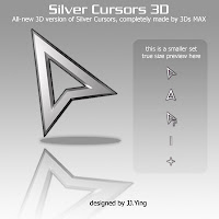 Silver Cursors 3D 21 fra i più bei puntatori per il mouse di Windows