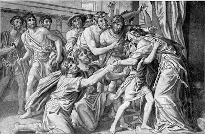 Joseph greeting his brothers - Artist unknown