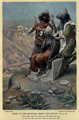 Moses on the mountain during the battle - James Tissot