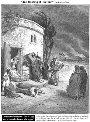Job hearing of his ruin by Gustave Dore