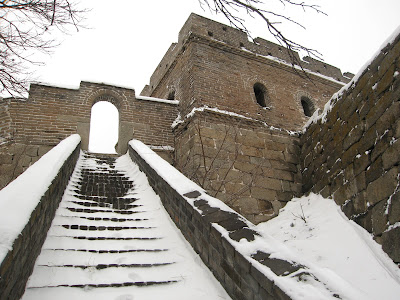 Great Wall of China - turret in the snow