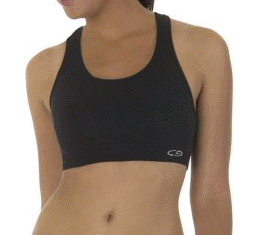 picture of woman in a black sports bra