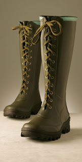Lace Up Rubber Boots 81