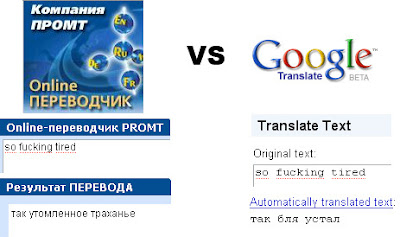Переводчики ПРОМТ и Google