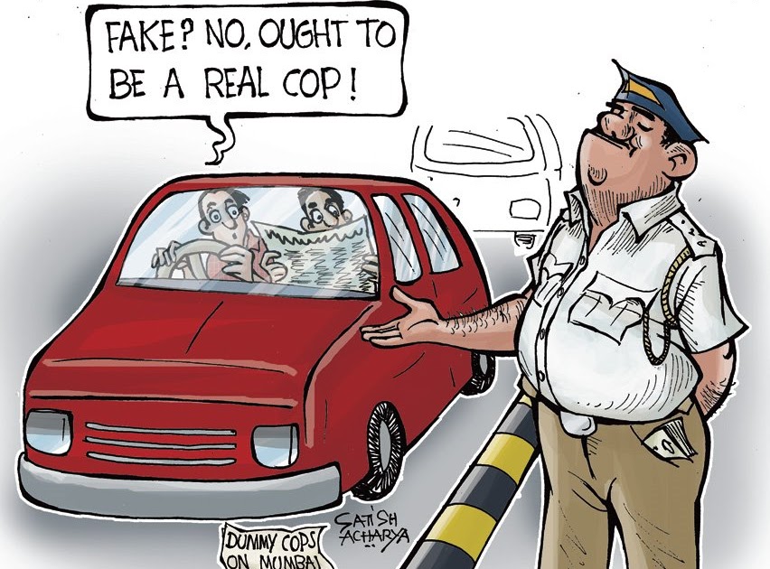 World of an Indian cartoonist!: Dummy cops to discourage rash driving ...